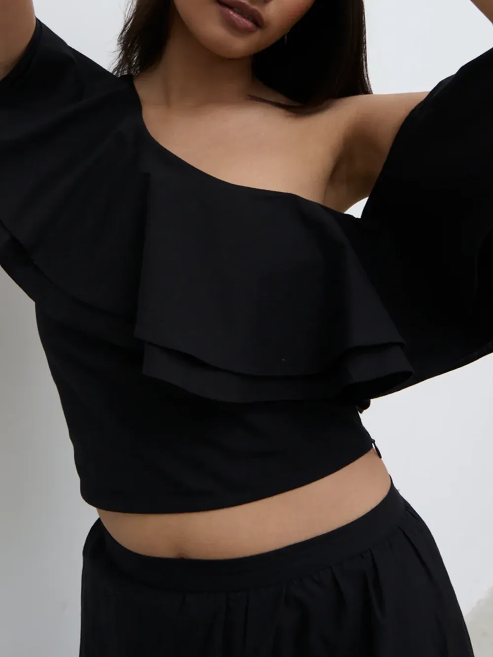Ruffle Cropped Top