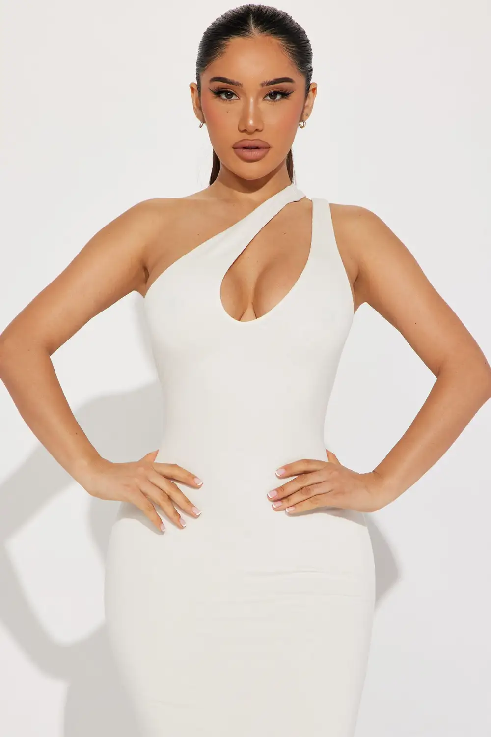 Keep It Routine Midi Dress - Cream