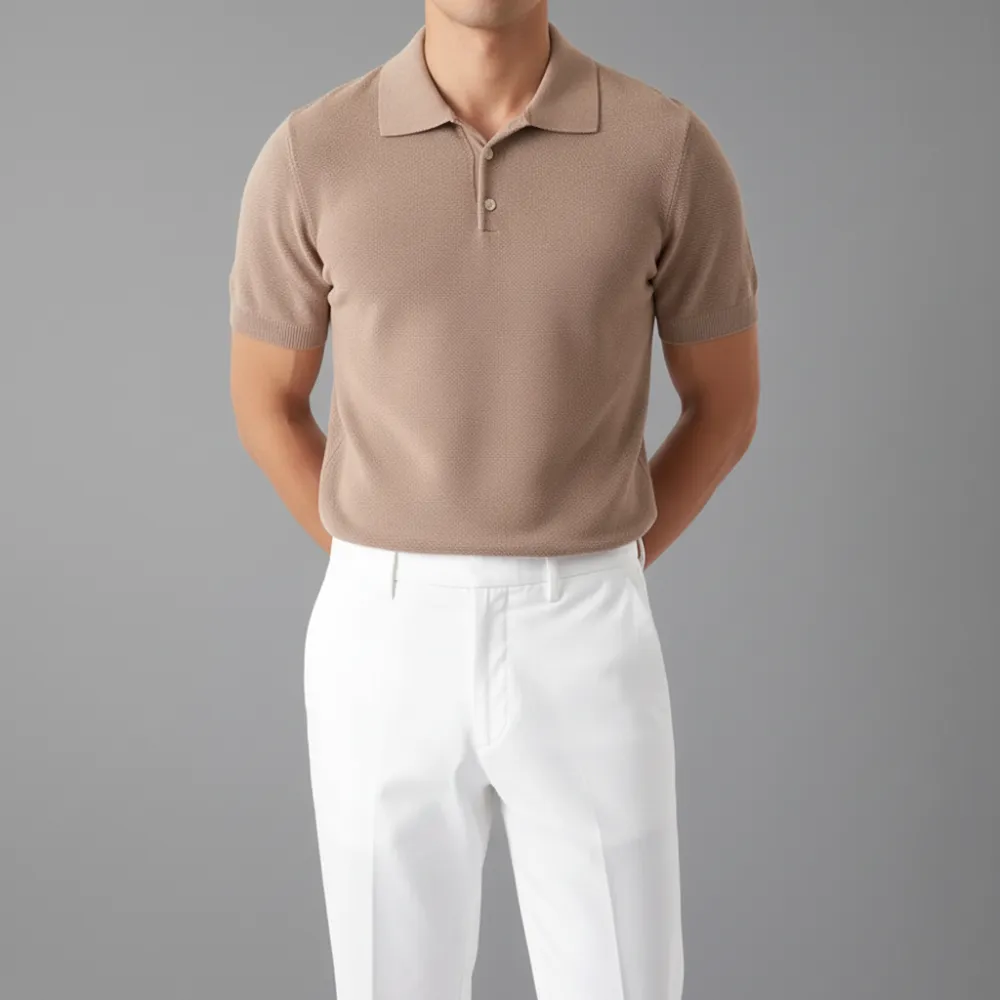 Fine Gauge Knit Polo