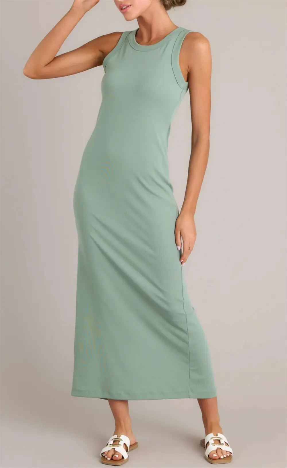 TRANQUIL WATERS SAGE GREEN MAXI DRESS