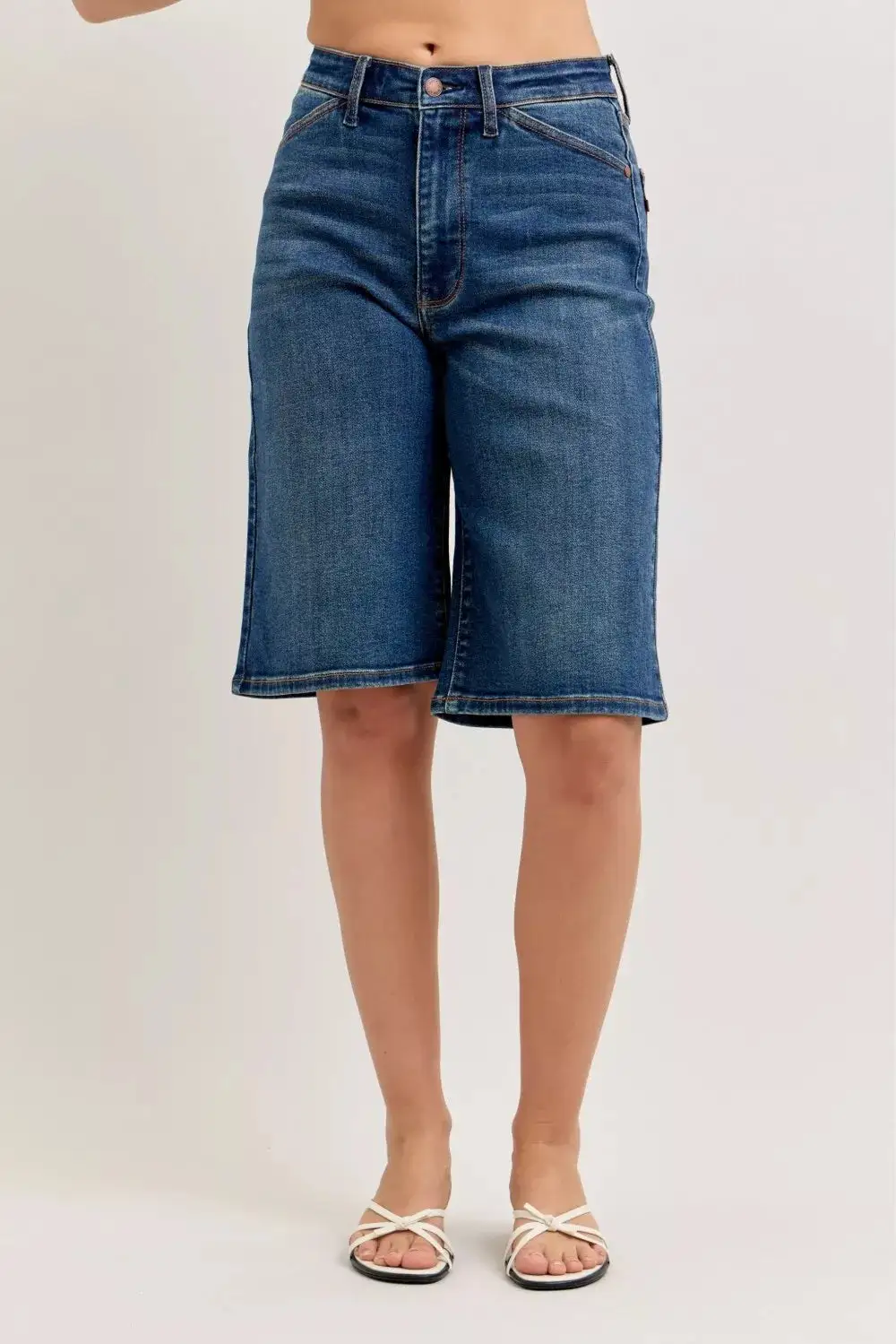 Judy Blue High Waist Bermuda Denim Shorts