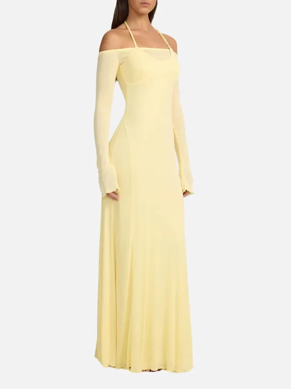 Off Shoulder Long Sleeve Dress