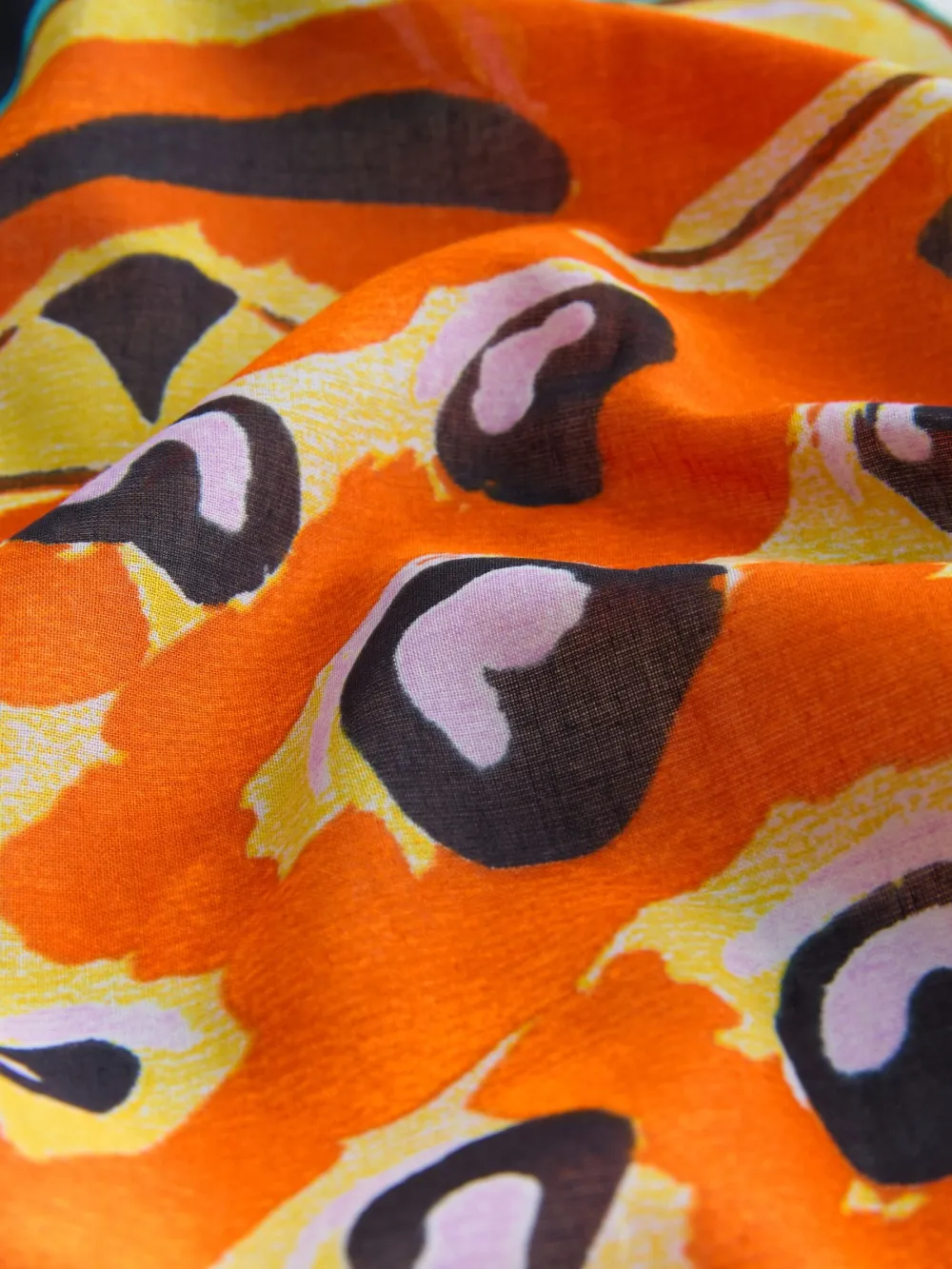 Bright Leopard Scene 100% Cotton Lightweight Scarf