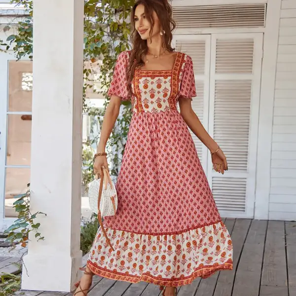 Cottagecore Romance Boho Dress