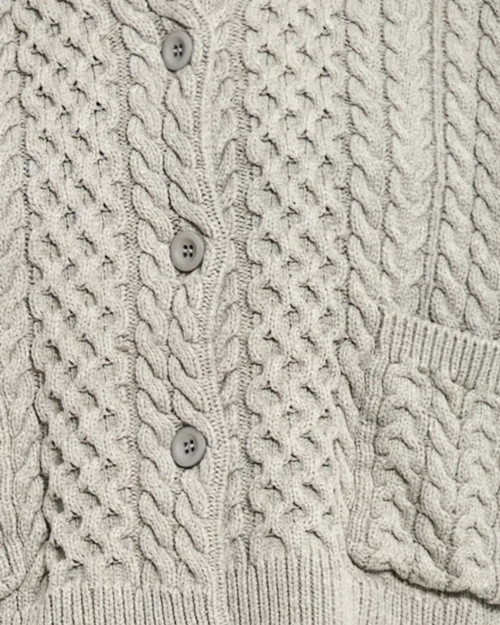 Cable Knit Button Cardigan