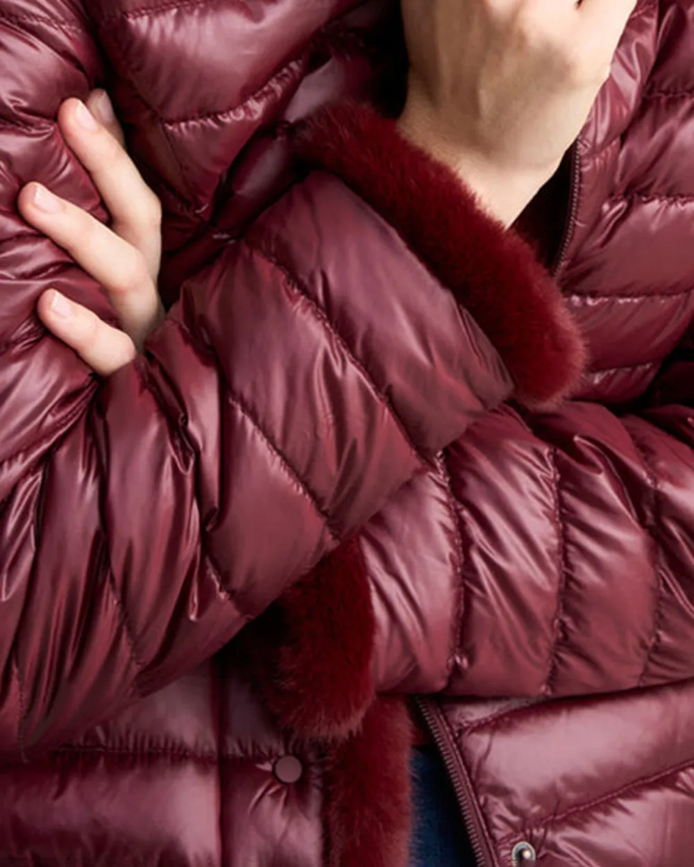 Faux Fur Trim Puffer