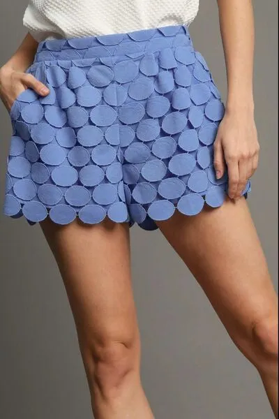 Full Size Polka Dot Lace Shorts