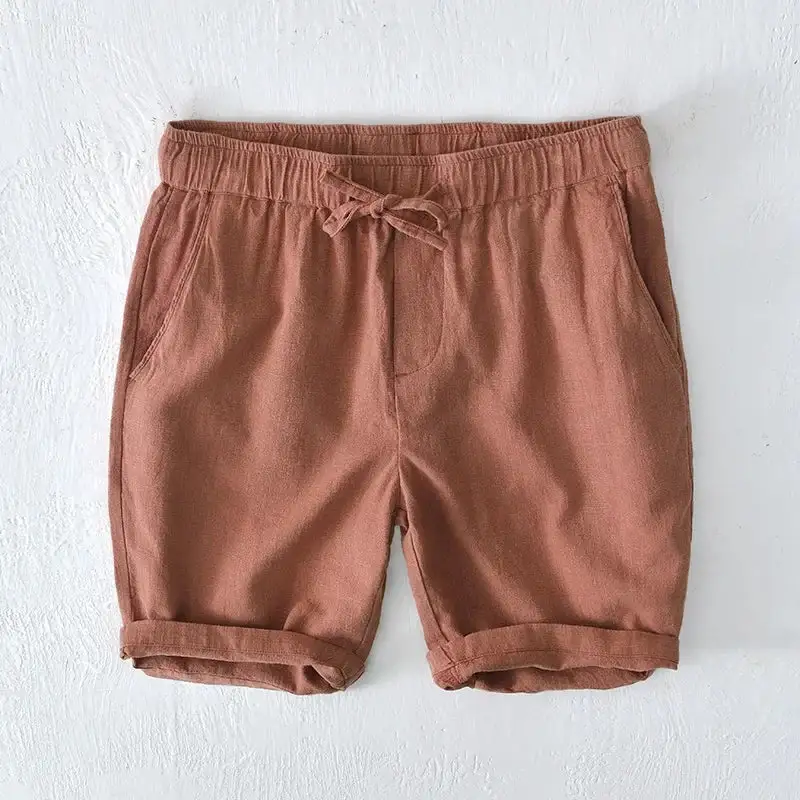 Men's Linen Blend Drawstring Shorts