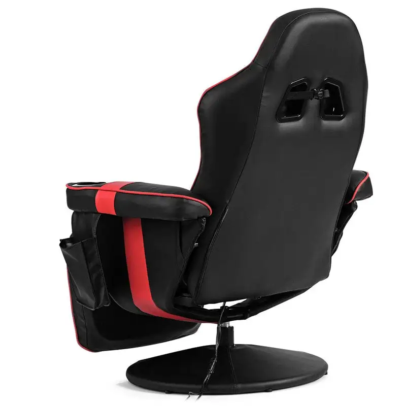 Ergonomic High Back Massage Gaming Chair Racing Style Gaming Recliner with Adjustable Backrest Footrest