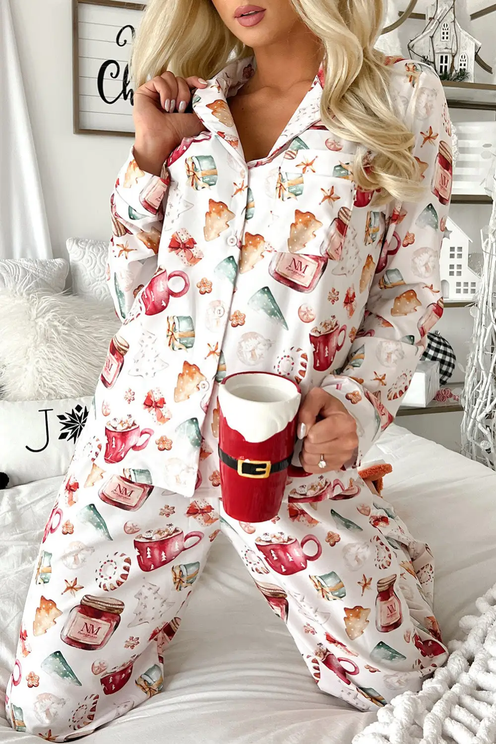 Soft  Pattern Pajama Set