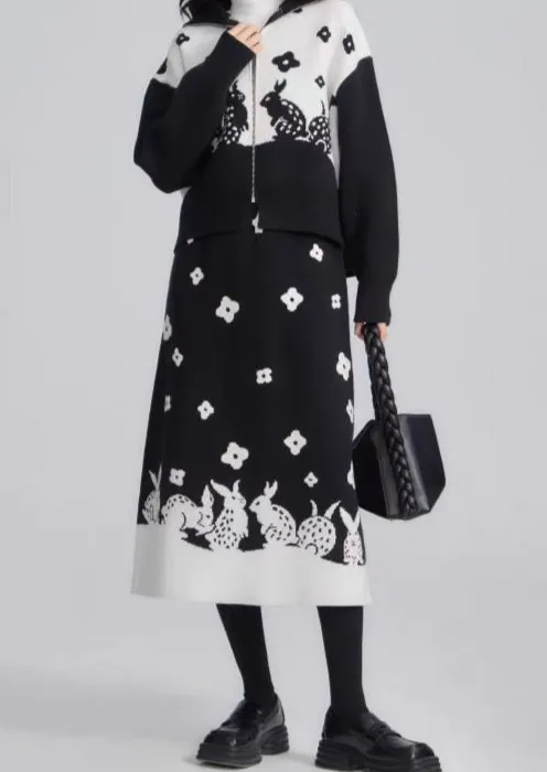 Airy Garden Everyday Casual Knit Skirt