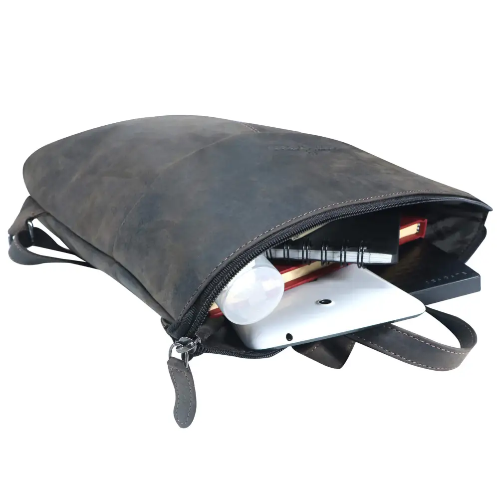 Structured A4 Leather Backpack