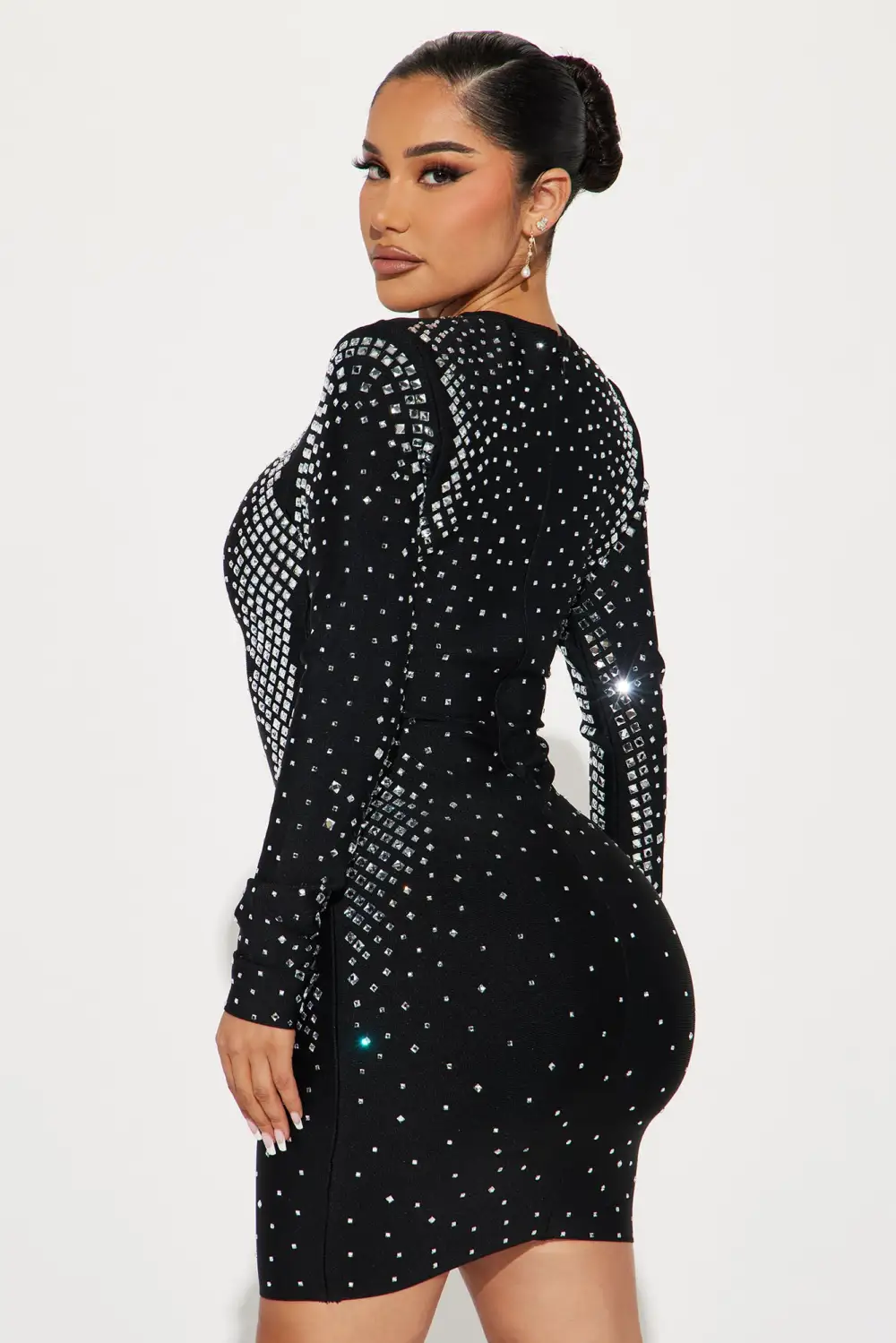 Selena Bandage Mini Dress - Black