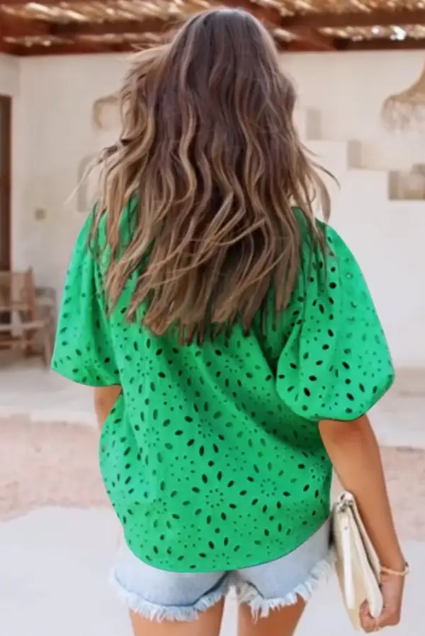 Modern Embroidered Floral Blouse