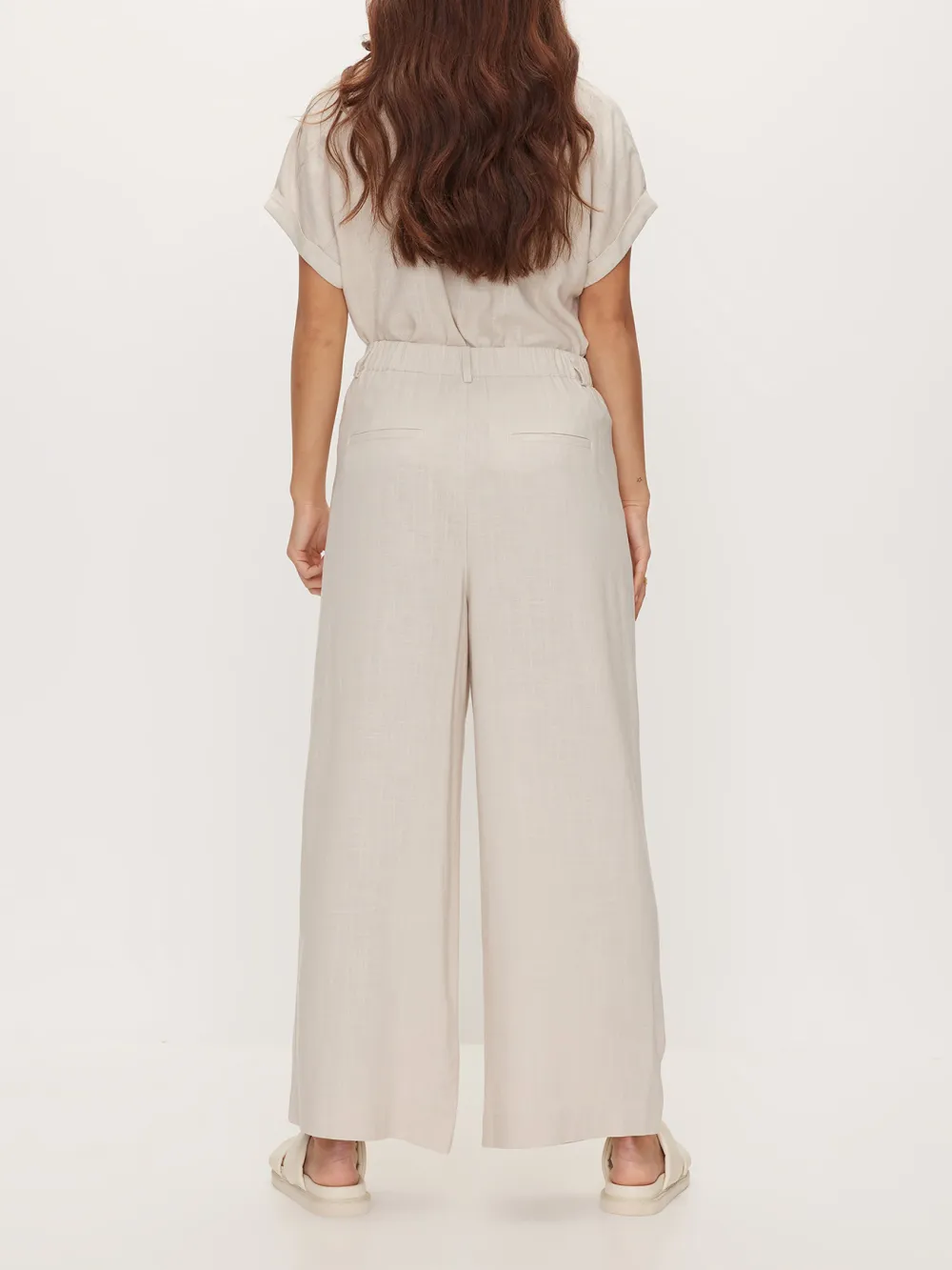 Casual Style Wide Leg Trousers
