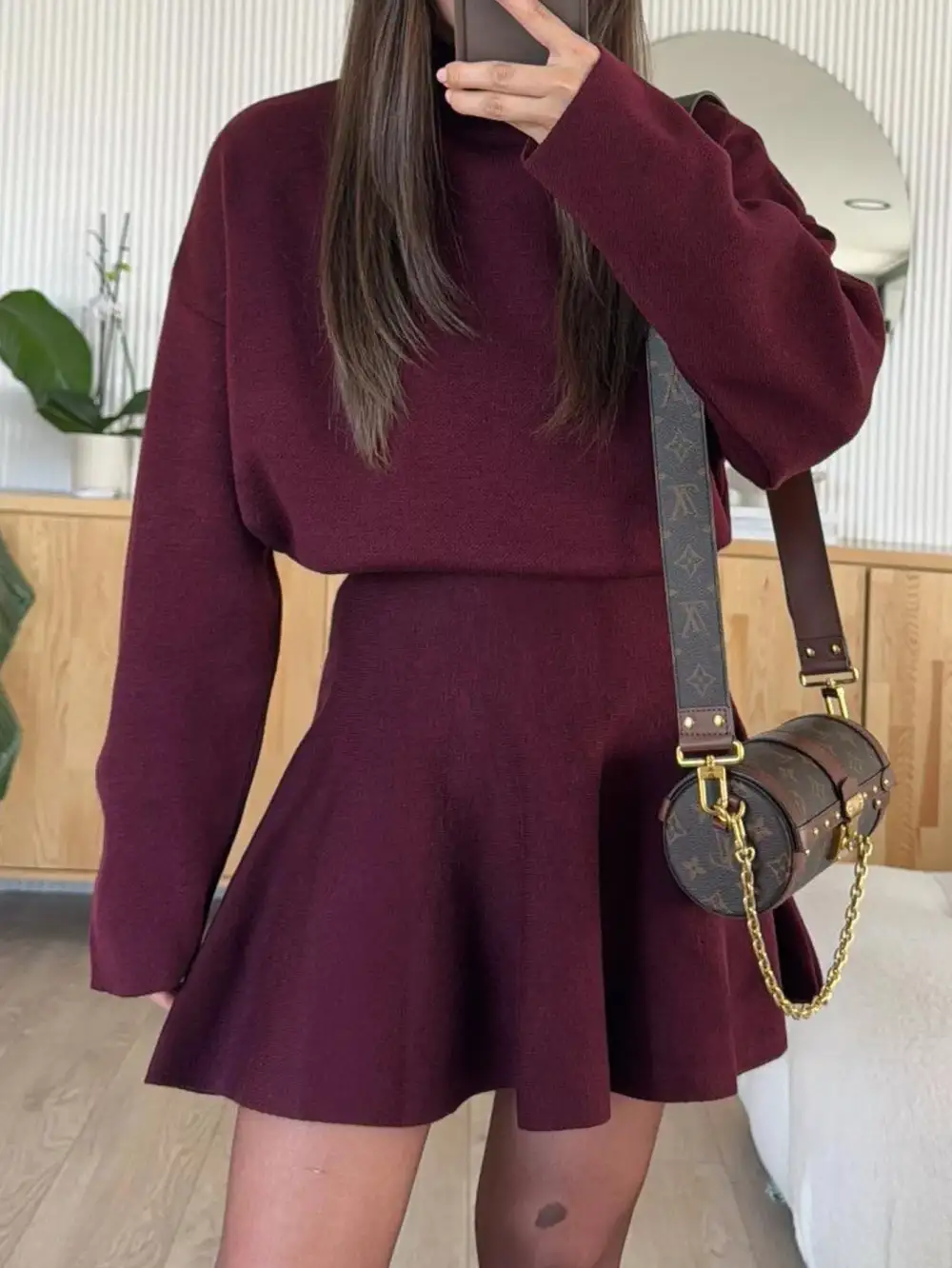 Turtleneck Dropped Coordinated Set