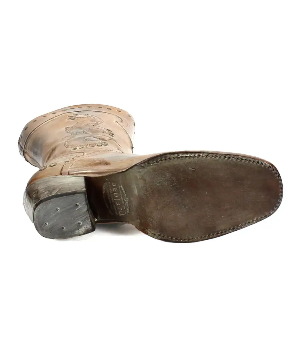 Floral-Stitched Studded Heritage Western Boots