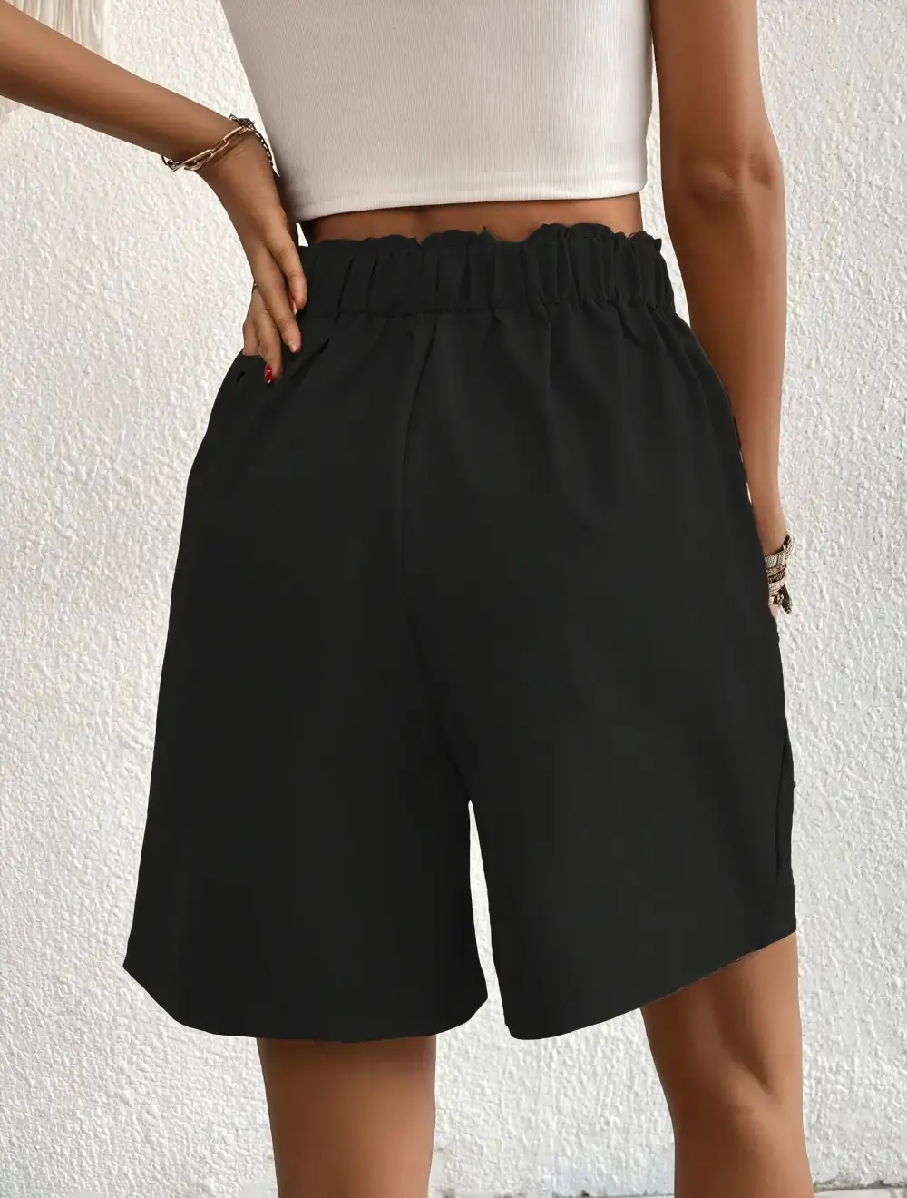 High Waisted Cargo Shorts