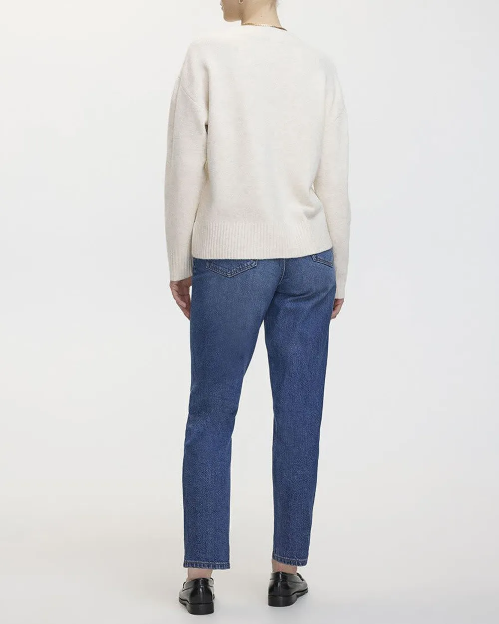 Plush Soft Long-Sleeve V-Neck Sweater