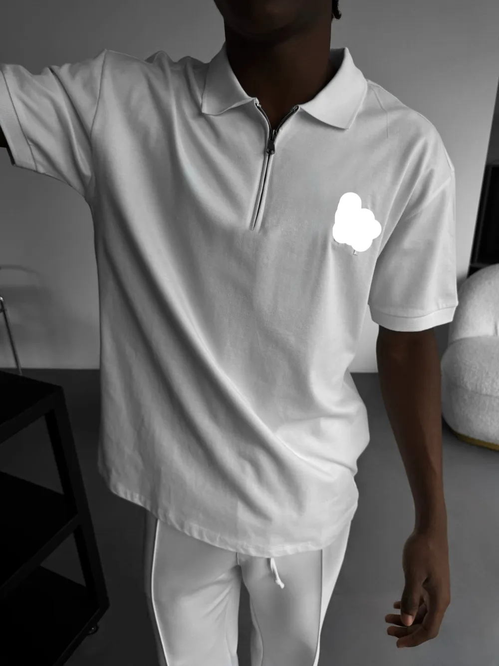 Laidback Knit Polo Collar T-Shirt