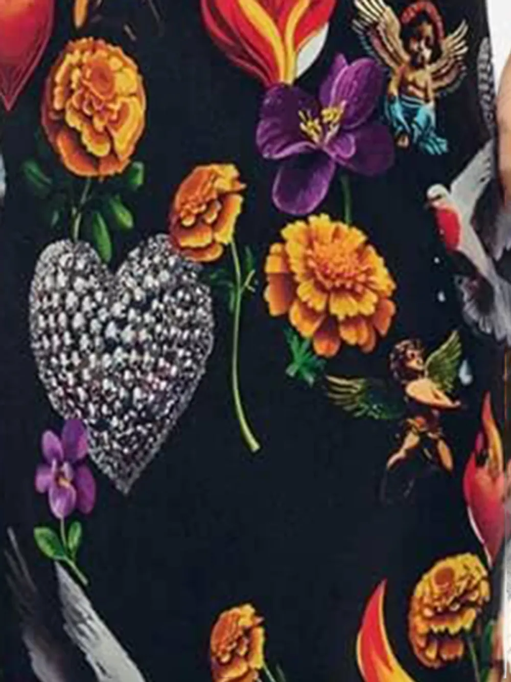 Print Spaghetti Strap Midi Dress