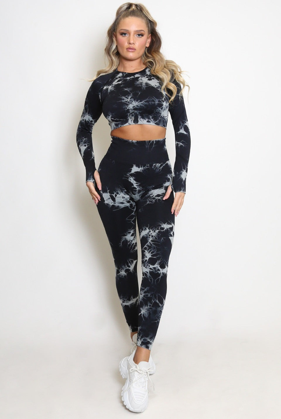 Tie Dye Print Tops And Leggings Set - Lyla