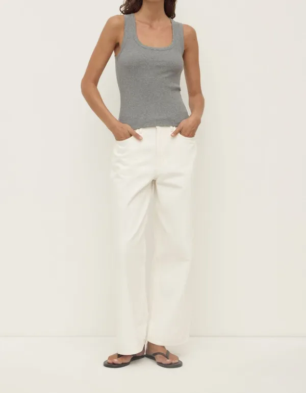 Vintage White Relaxed Boyfriend Jeans