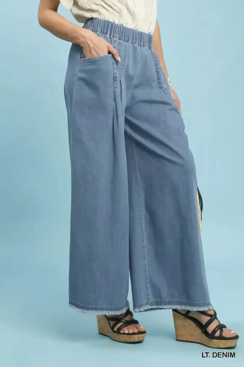 Washed Wide Leg Pants