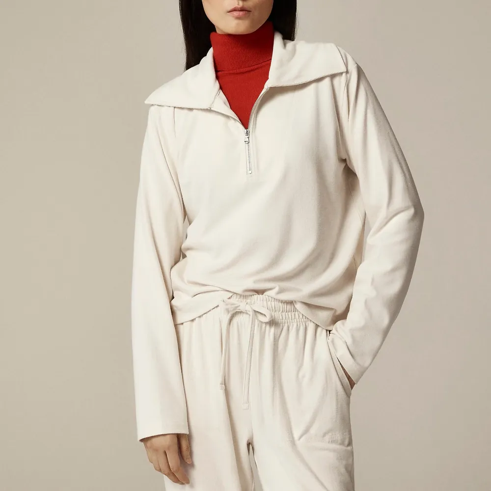 Soft Rib Quarter-Zip Tops