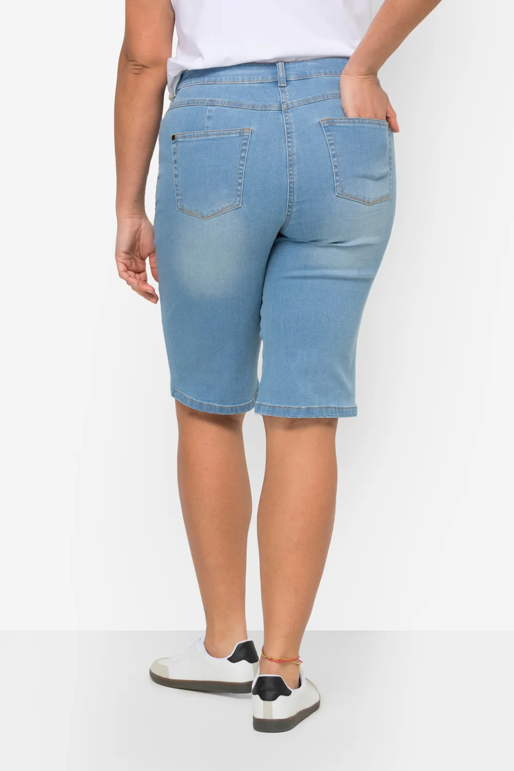 Solid Color Women's Denim Shorts