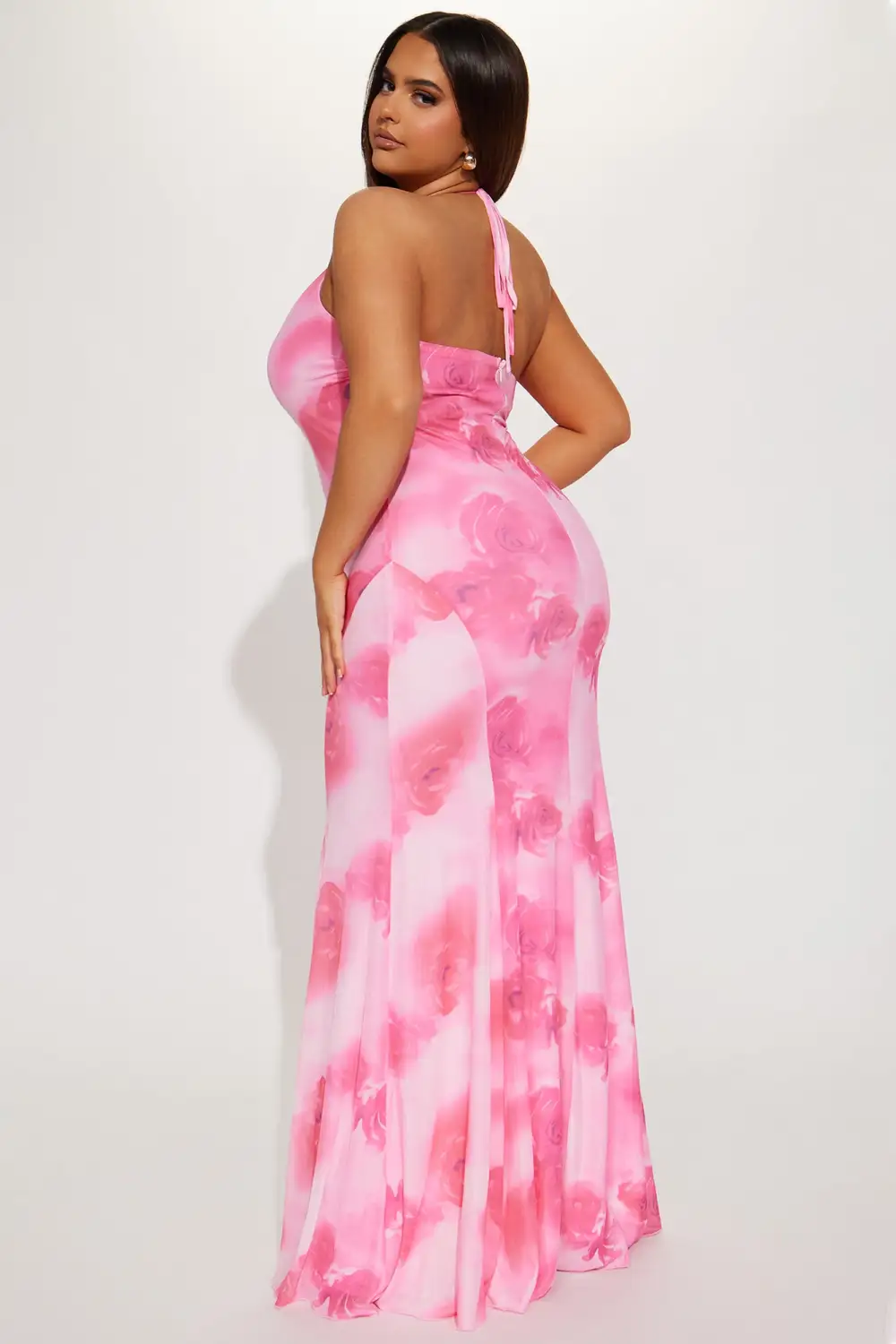 Darsi Mesh Maxi Dress - Pink/combo