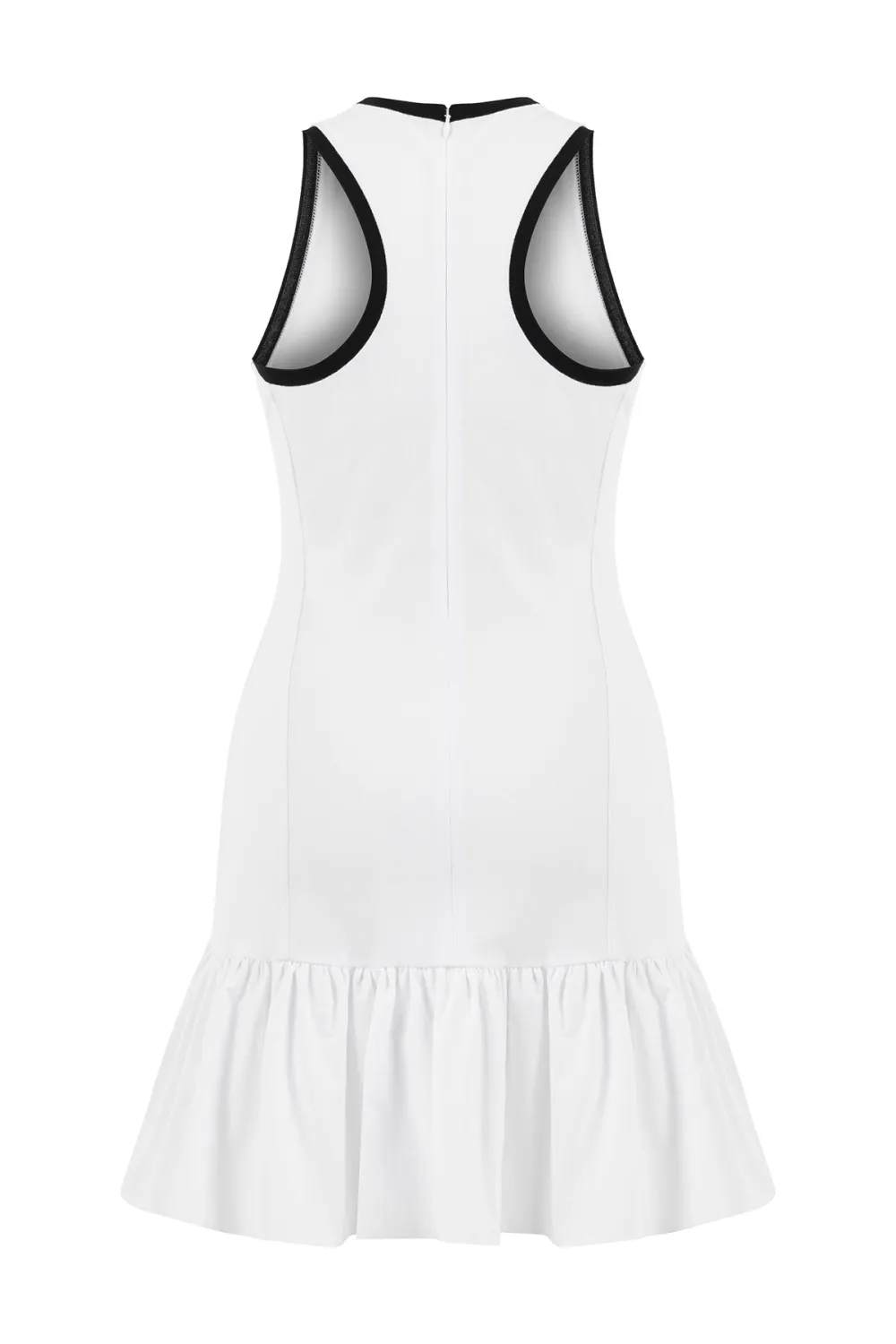 Crew Neck Pleated Mini Dress