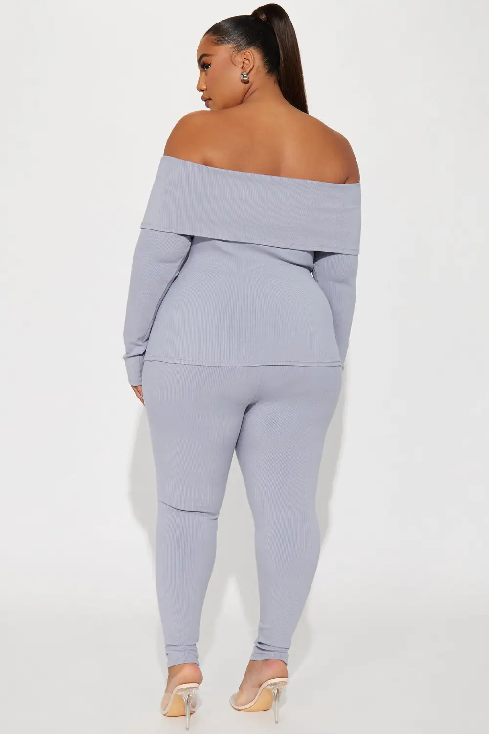 Shaila Snatched Pant Set - Slate Grey