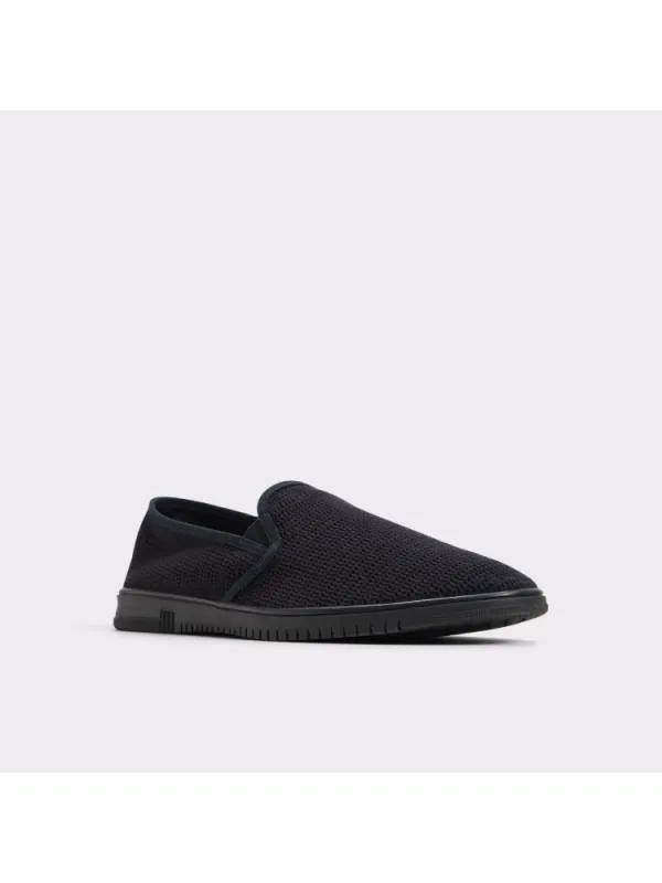 Black Comfortable Knit Textile Shoes