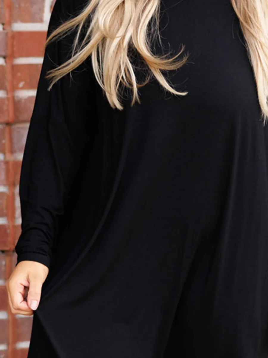 Black loose fitting dress