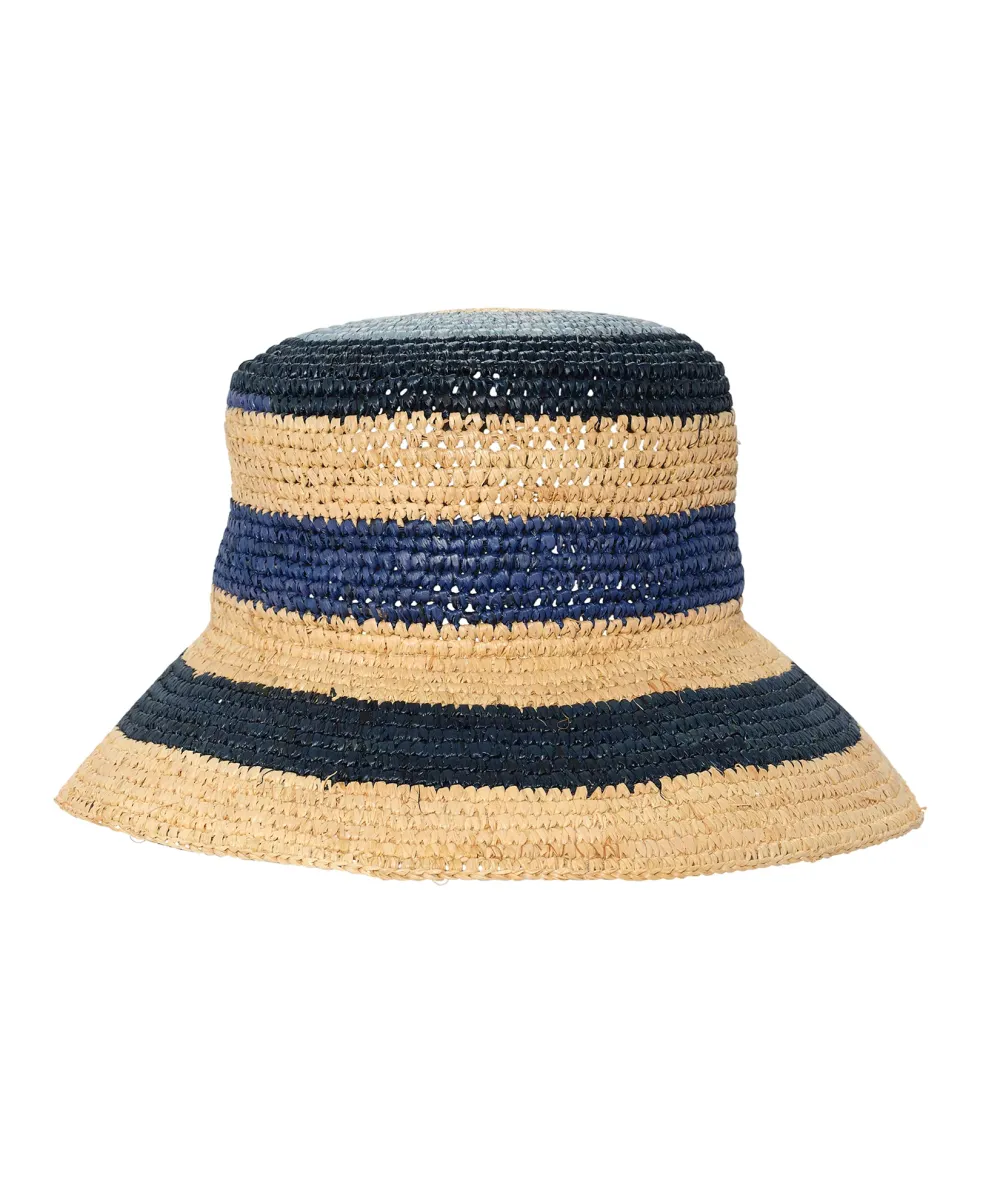 Casual Style Striped Raffia Straw Hat
