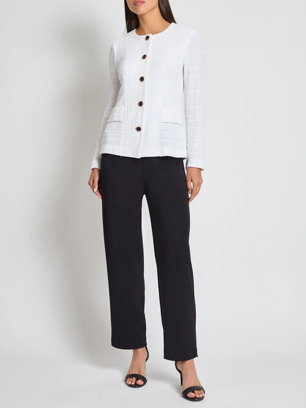 Gemstone Collar Button Down Jacket