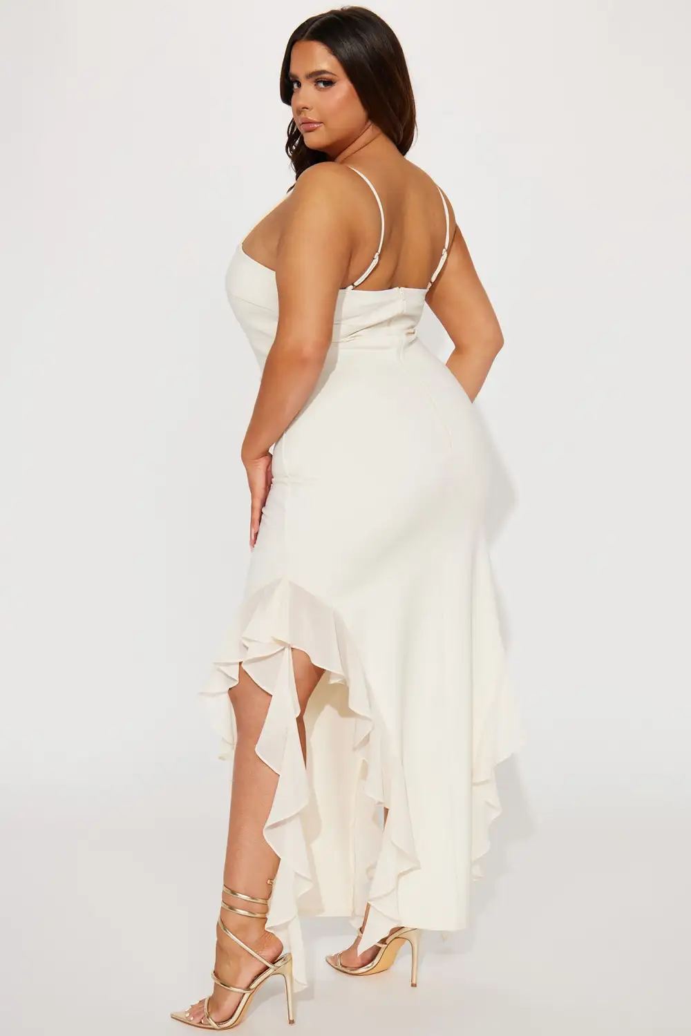 Bali Ruffle Maxi Dress - Cream