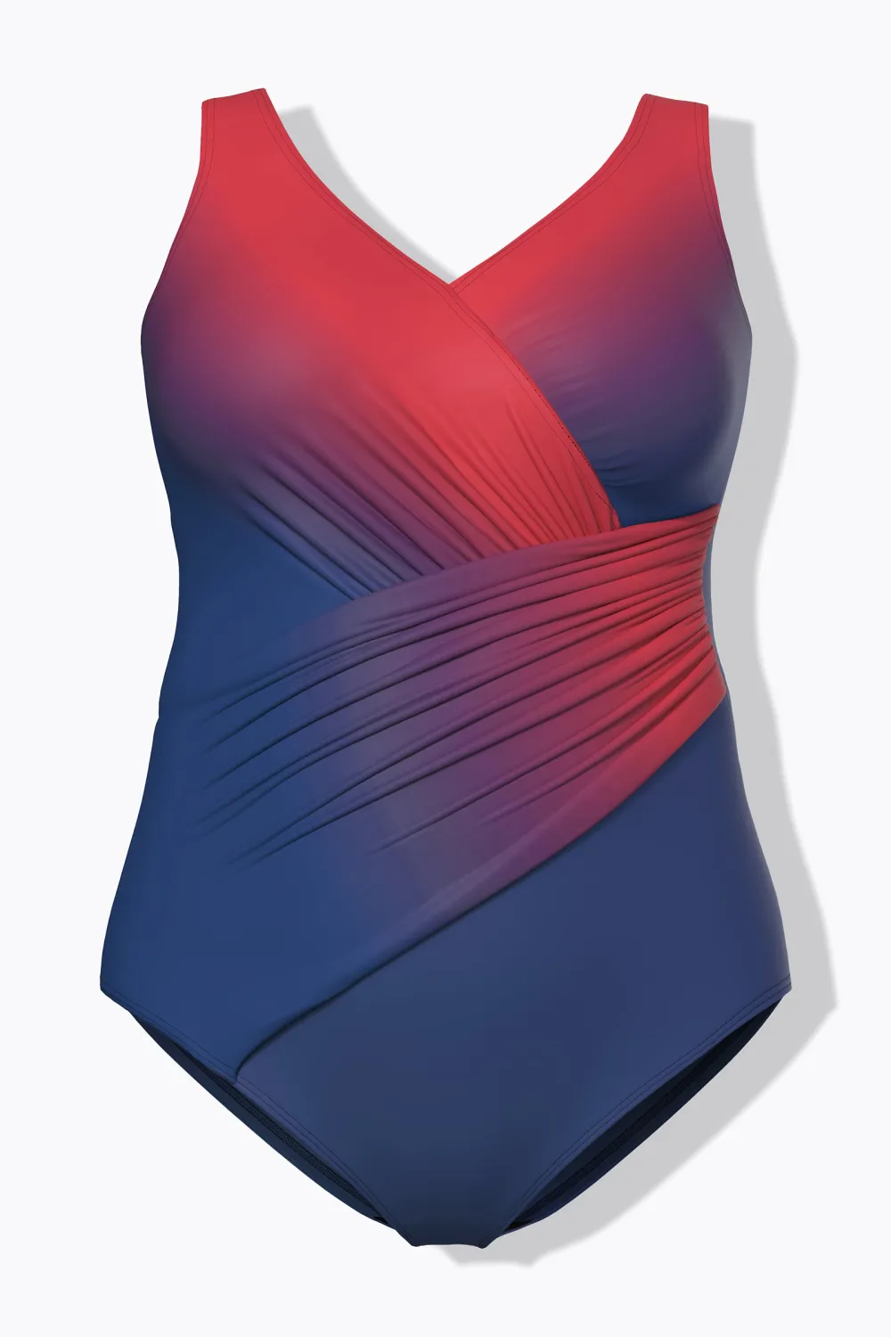 V-Neck Gradient Swimsuit