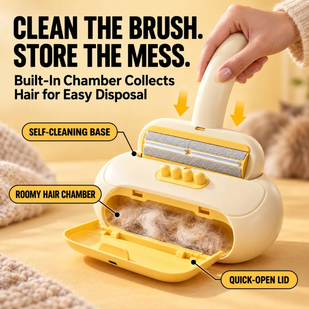 New Pet Hair Remover Brush, Little Dinosaur Double-Sided Lint Roller