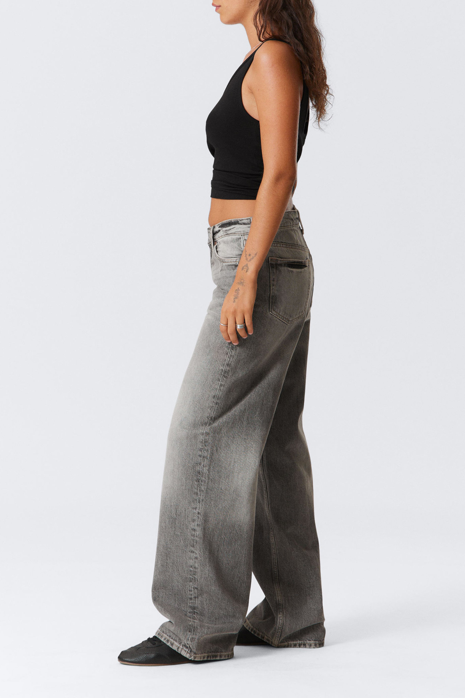 Button Up Wide Leg Jeans
