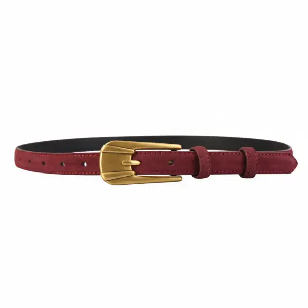 Everyday Skinny Belt with Golden Buckle