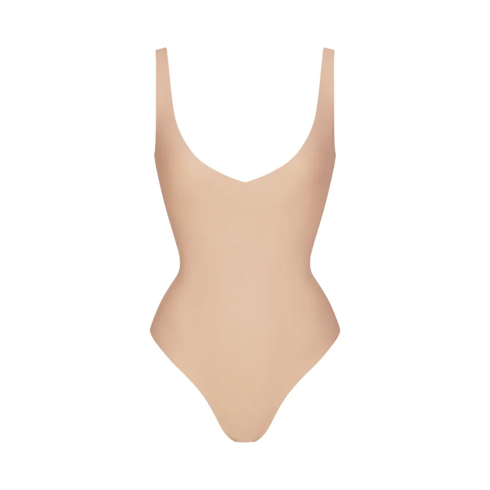 Unlined Plunge Thong Bodysuit