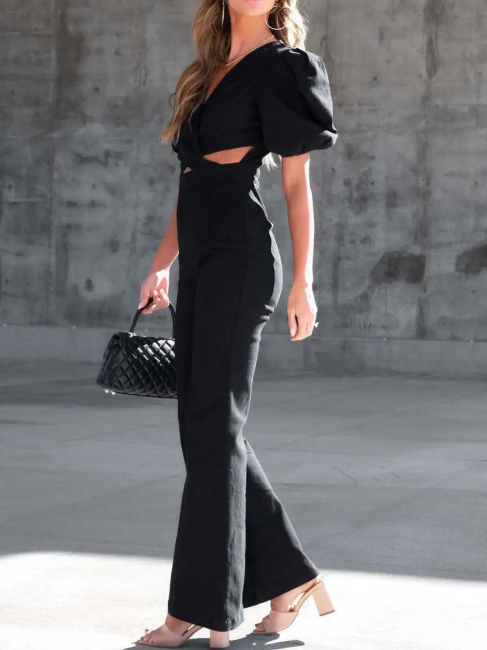 Denim Cutout Jumpsuit