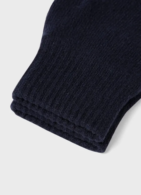 Cashmere Knitted Glove-Blue