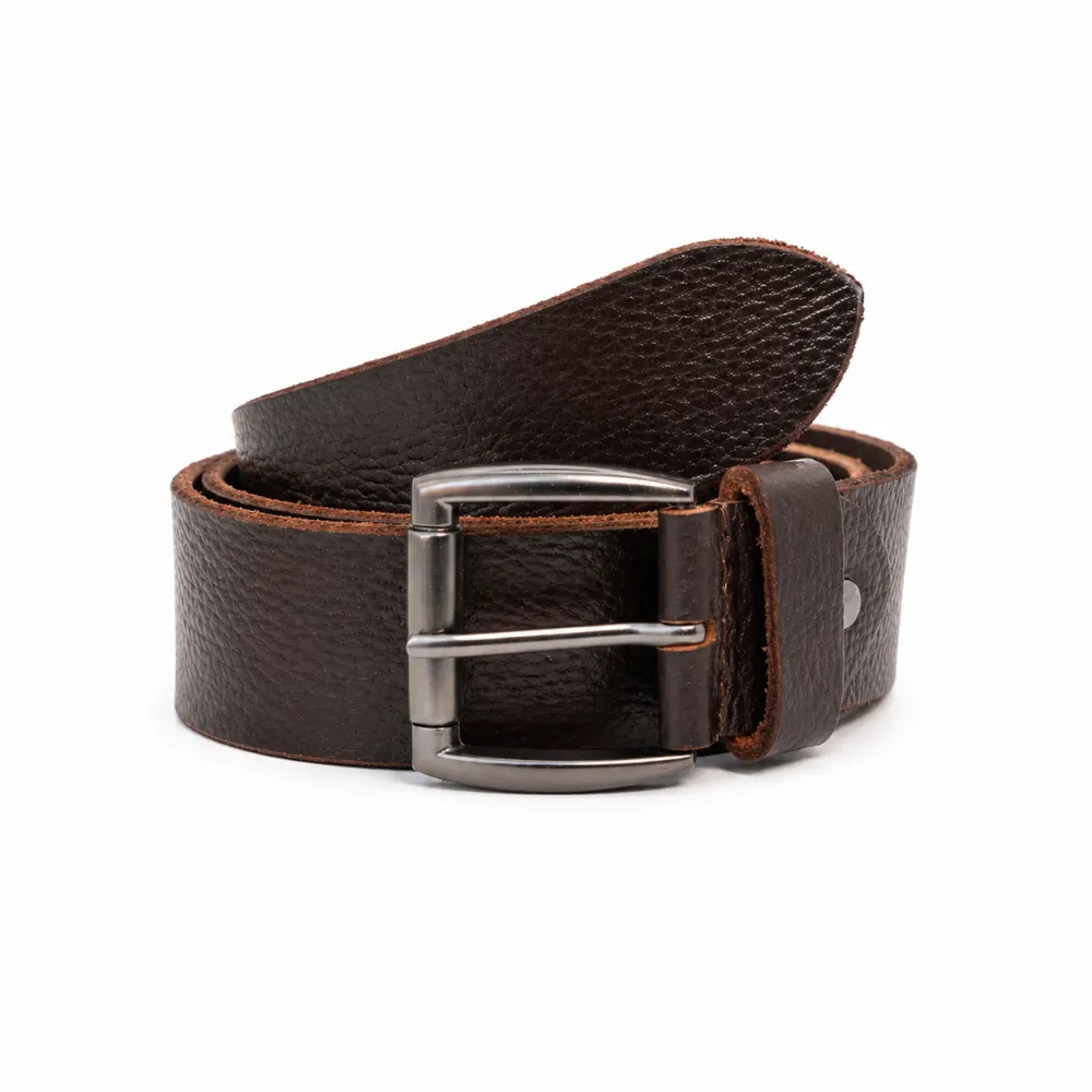 Pebbled Leather Casual Belt