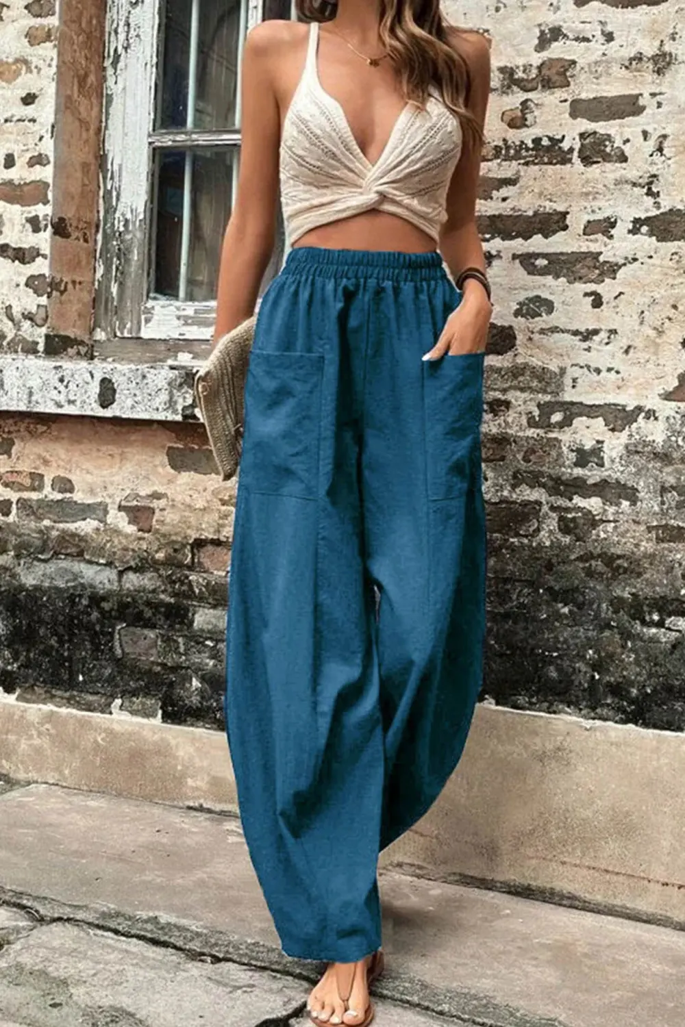 Pocketed Harem Everyday Pants