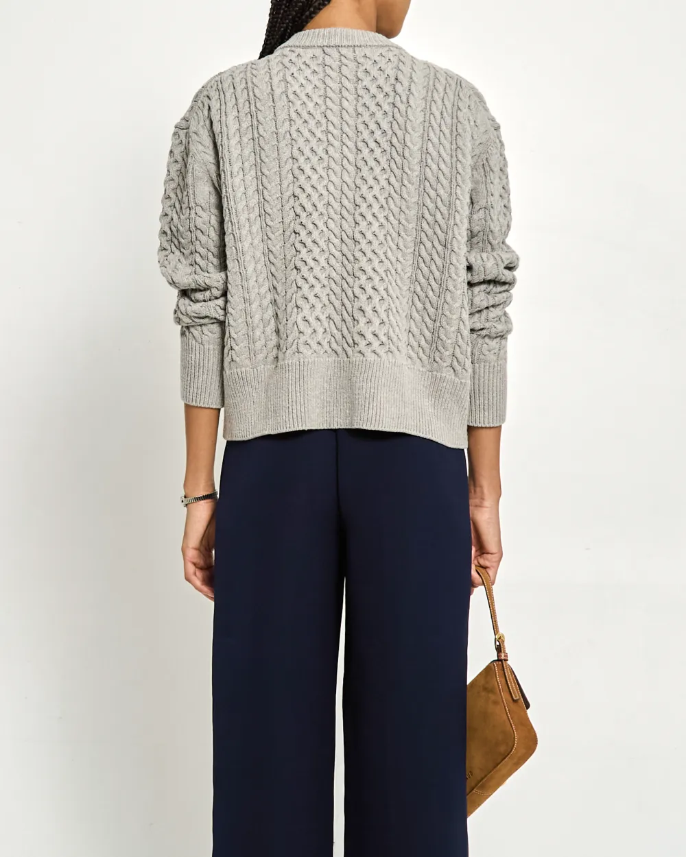 Cable Knit Button Cardigan