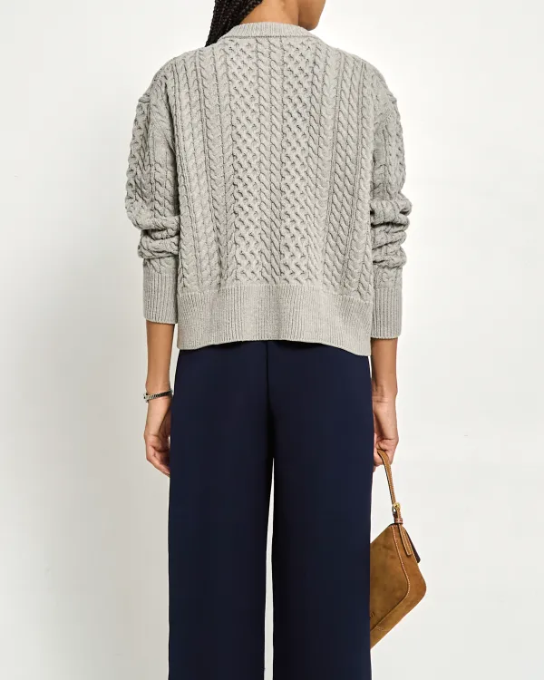 Cable Knit Button Cardigan