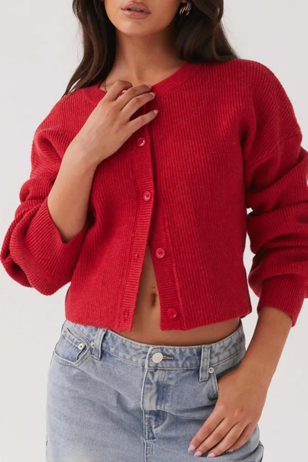 Commuting Style Knit Cardigan